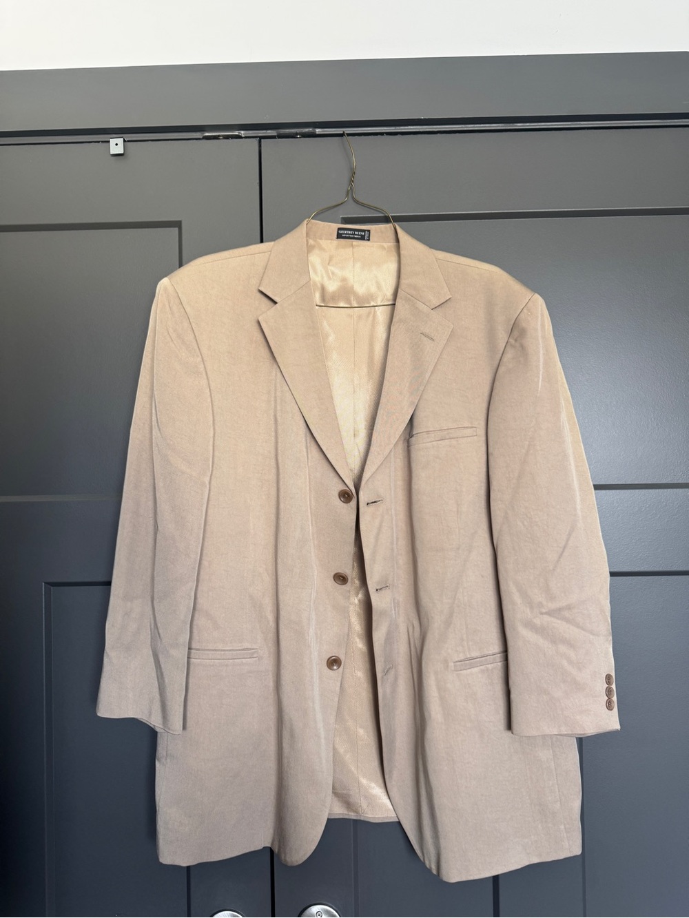 Geoffrey Beene Men's Beige Linen Blazer